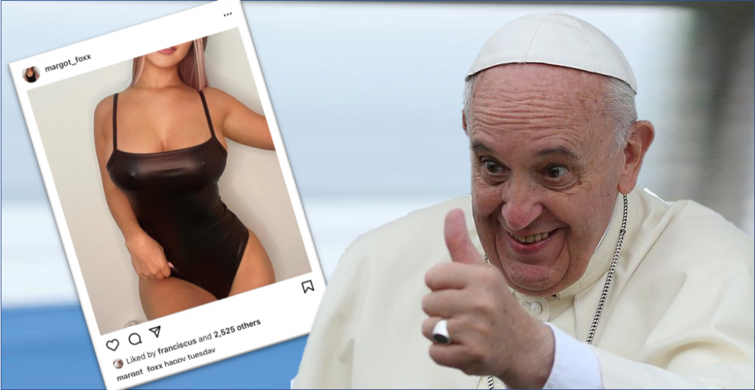 ¡Ahora de otra modelo!, Instagram del papa da like a foto sexy