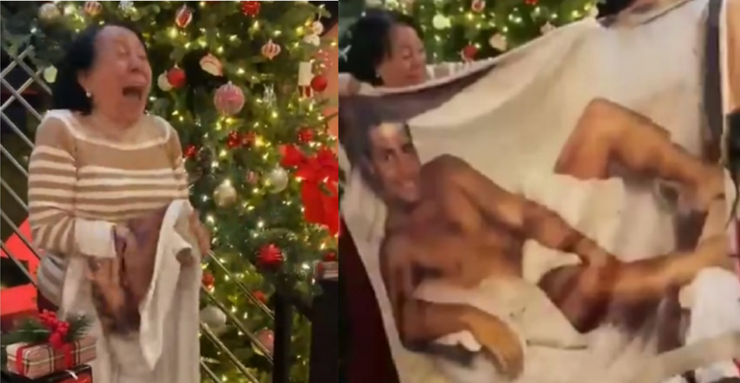 ¡Voy a dormir con este hombre!, abuela recibe cobija de Chayanne
