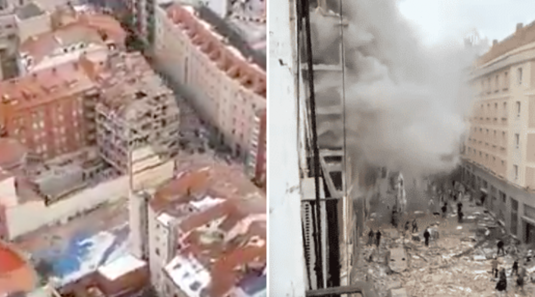 Explosión en Madrid causa