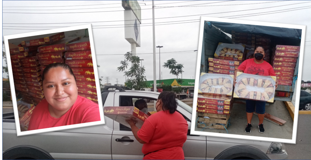 Mujer luchona compra 300 roscas a 99 pesos y las revende