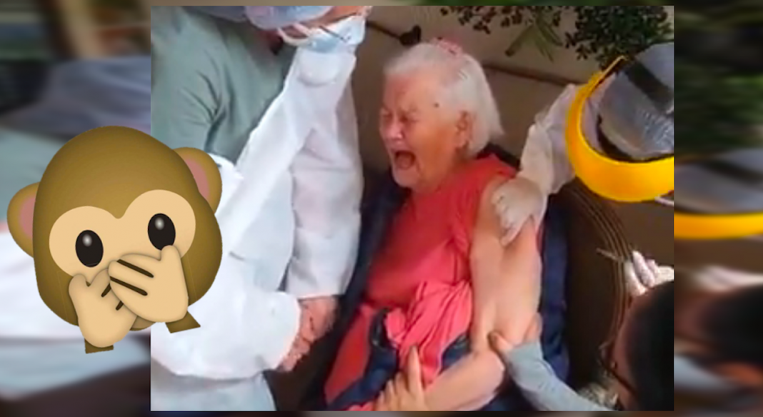 Suelta grosería al recibir vacuna contra COVID-19