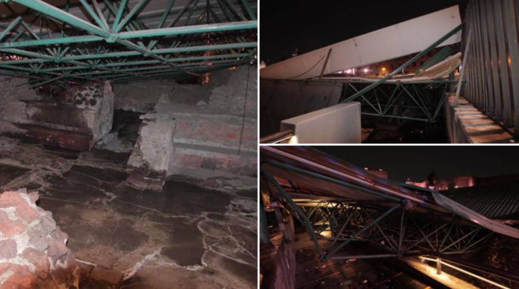 Los daños a Templo Mayor por granizada