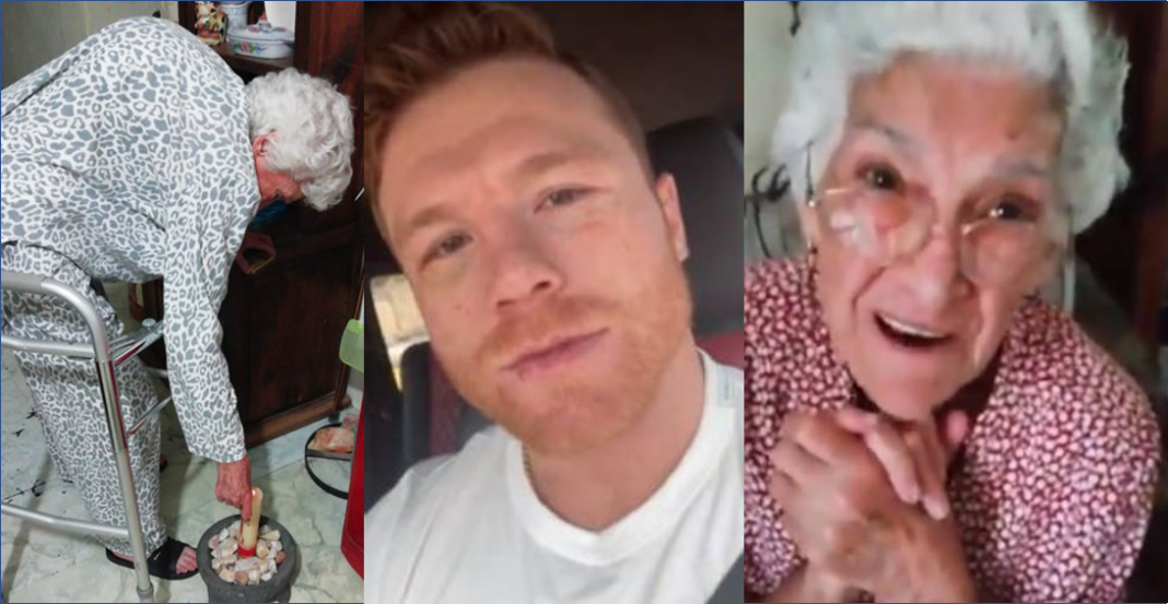 Canelo manda mensaje a abuelita que pone vela antes de cada pelea