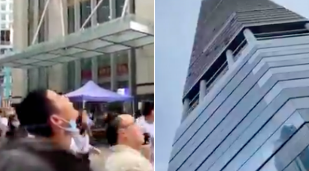 Rascacielos chino se tambalea sin razón aparente