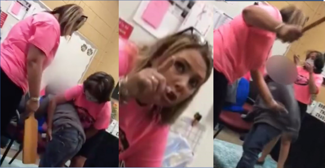 Directora golpea a menor