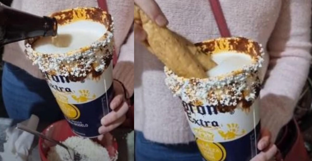 ¿¡Michelada de mole con tacos de pollo!?