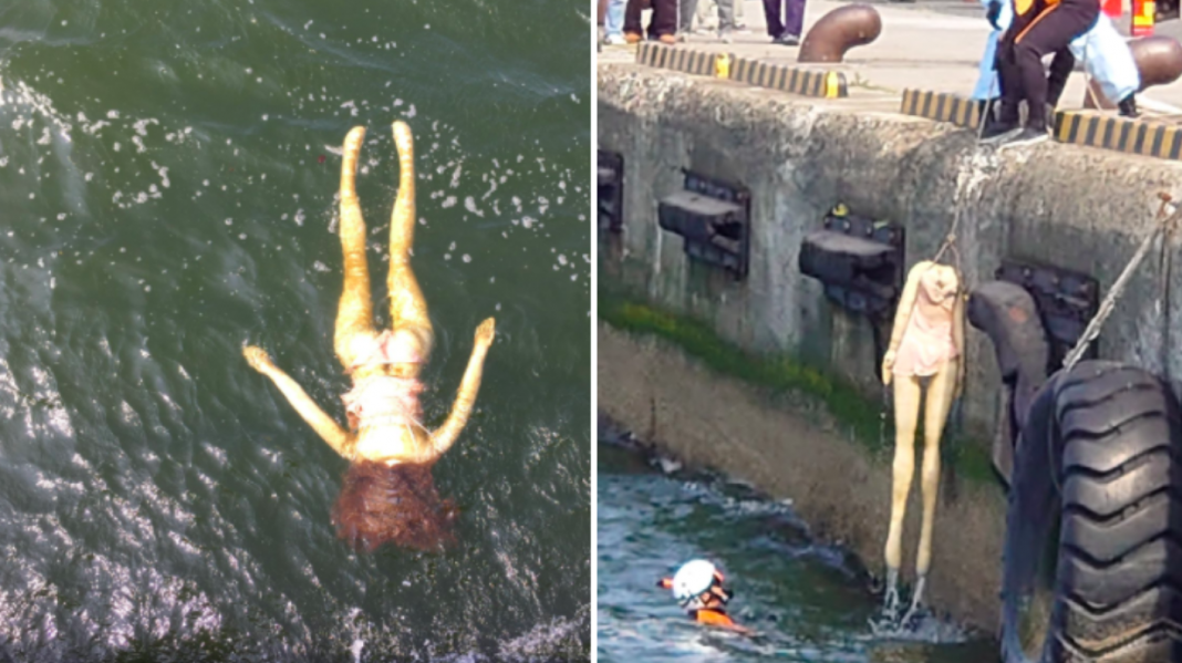 Rescatan ‘cuerpo’ flotando y resulta ser muñeca sexual