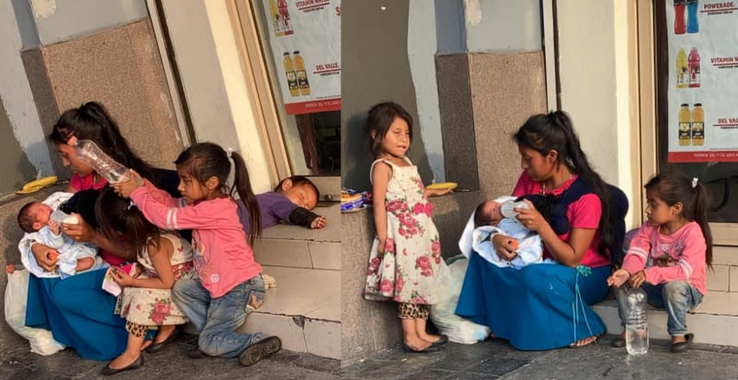 Le encarga bebé a la señora que pide dinero y no regresa por él