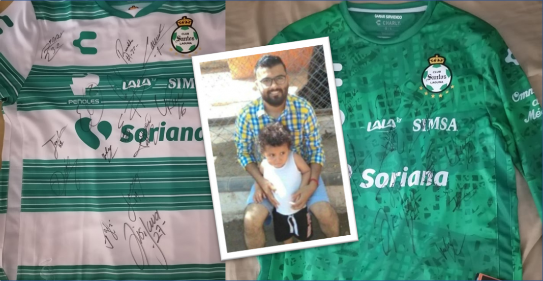Rifa playeras del Santos para tratar su leucemia