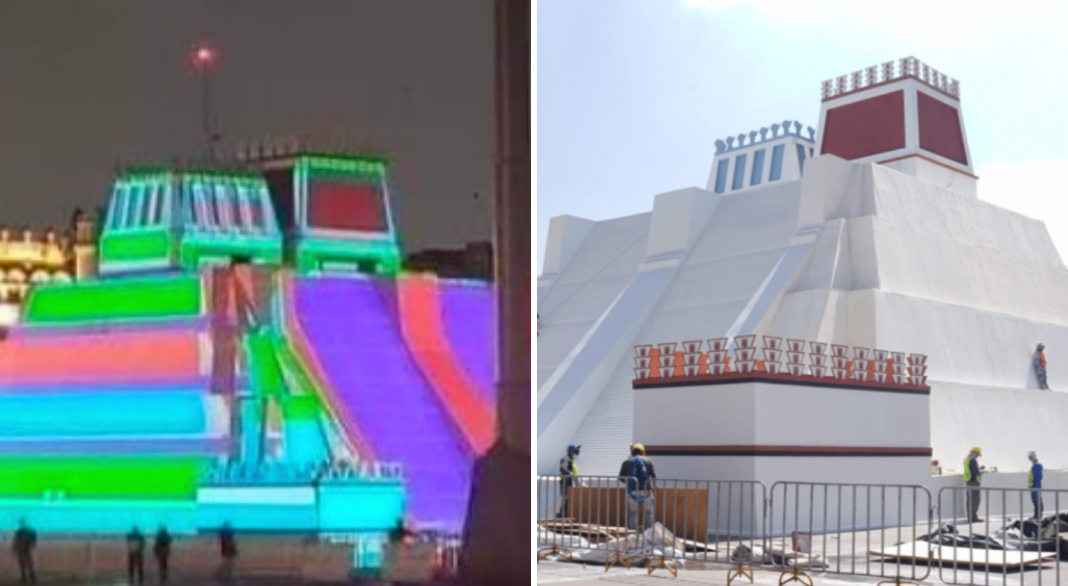 Maqueta del Templo Mayor en el Zócalo de CDMX