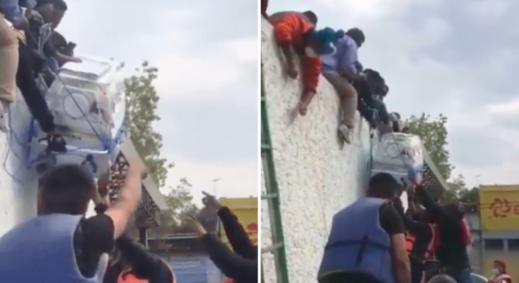 Rescate de recién nacido del Hospital de Tula