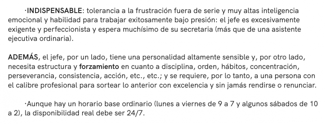 Viral vacante de terror con jefe sensible y exigente
