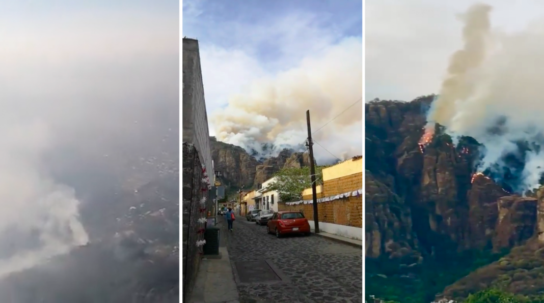 Detienen a presunto responsable de incendio en Tepozteco
