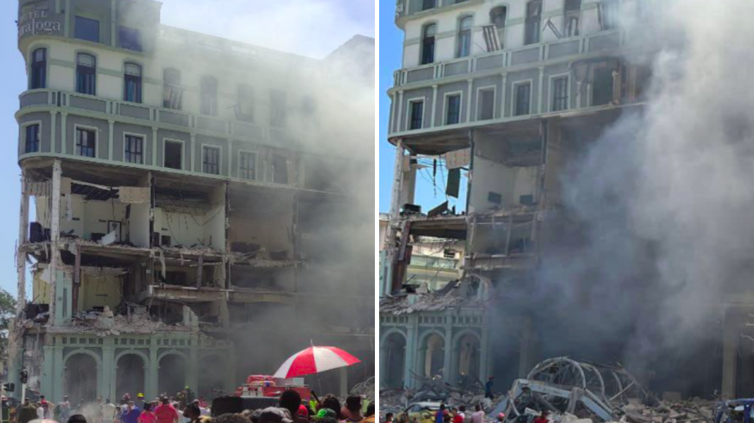 Explosión destruye el Hotel Saratoga, en La Habana