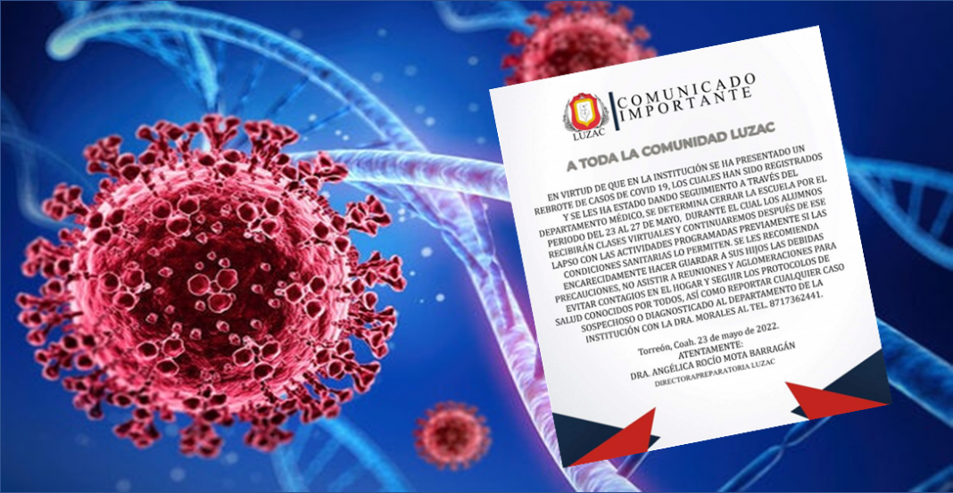 Escuela de Torreón suspende clases por brote de COVID-19