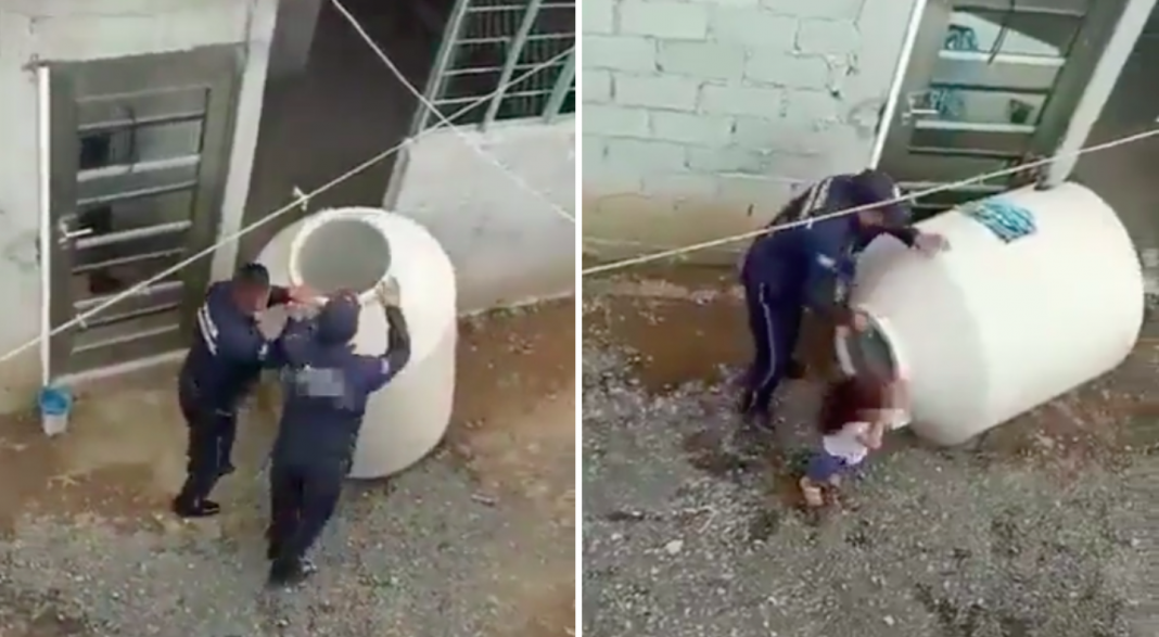 Tutores de menor hallada dentro de tinaco son detenidos