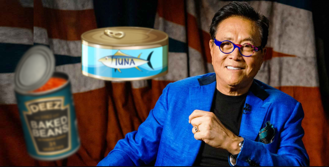 Robert Kiyosaki dice que inviertas en latas de atún o frijoles