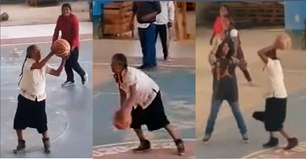 Abuelita de Oaxaca sorprende jugando al básquet