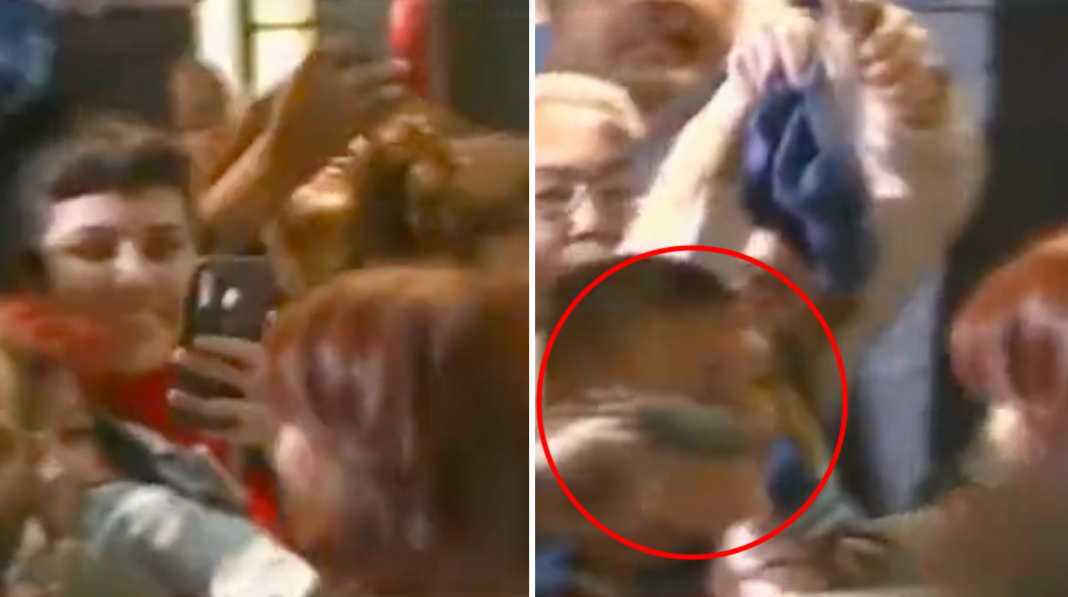 Hombre apunta contra Cristina Kirchner