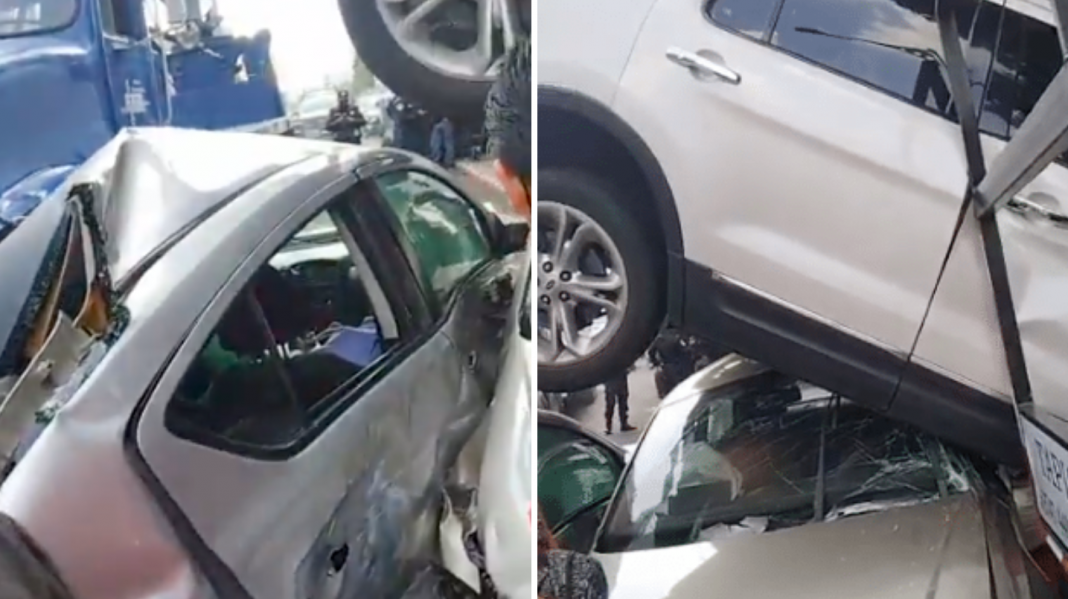 Choque múltiple en la México-Toluca