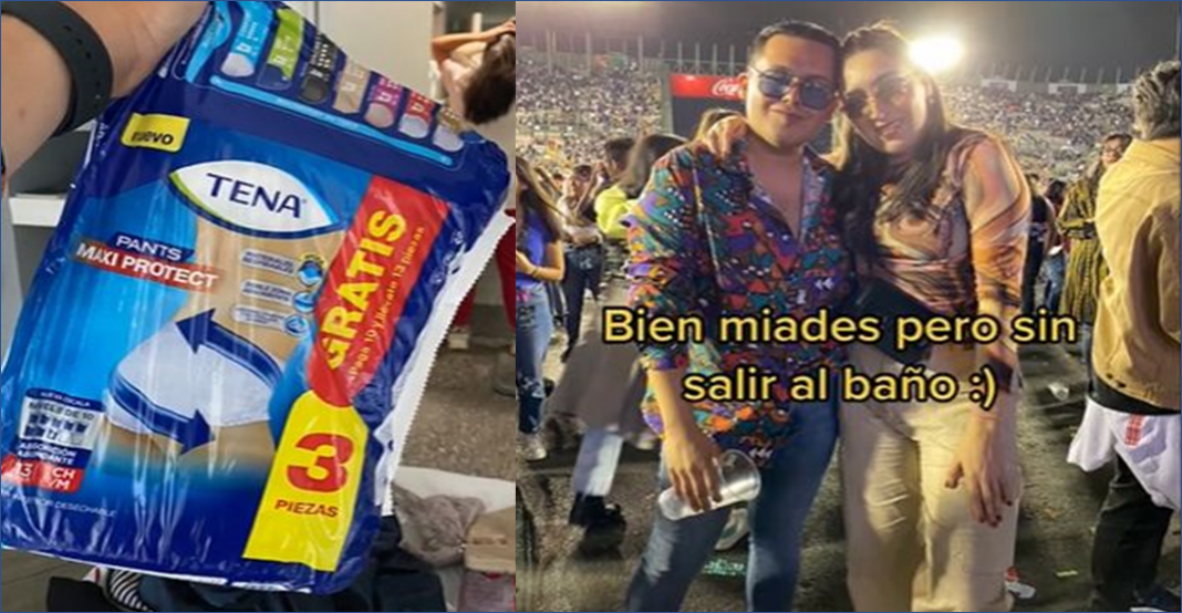 Para no ir al WC usan pañales en el concierto de Dua Lipa