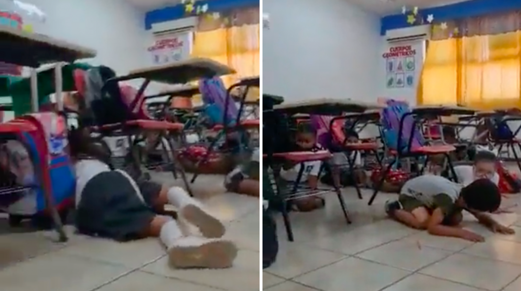 Alumnos de primaria en Sonora se protegen de balacera
