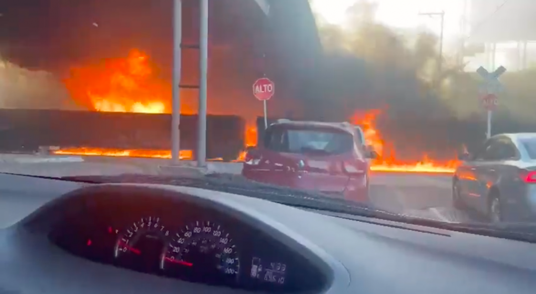Tren embiste a pipa de Pemex en Aguascalientes