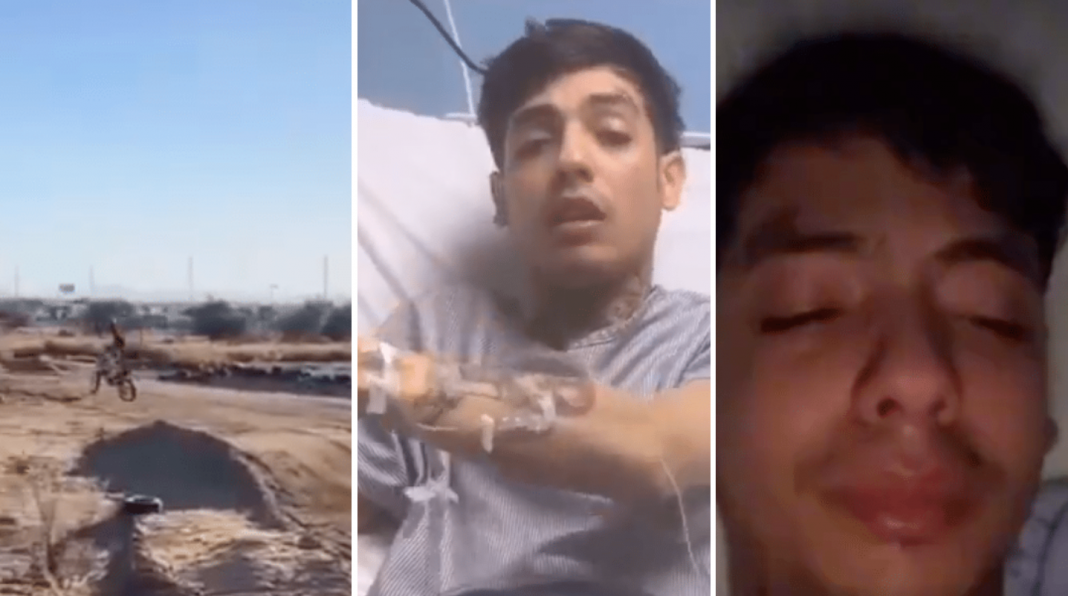 Natanael Cano es hospitalizado tras accidente en motocicleta