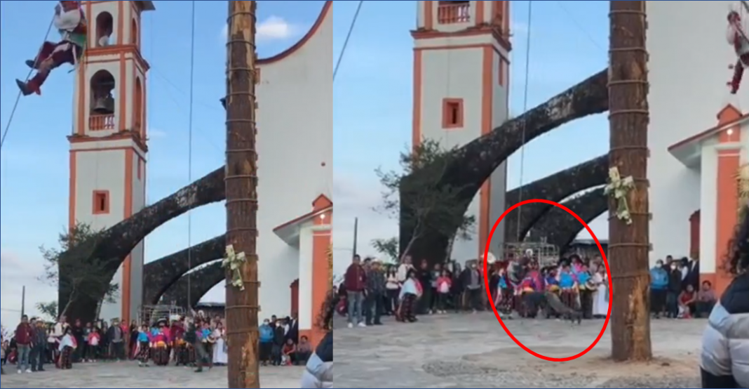 Volador de Papantla atropella a curioso