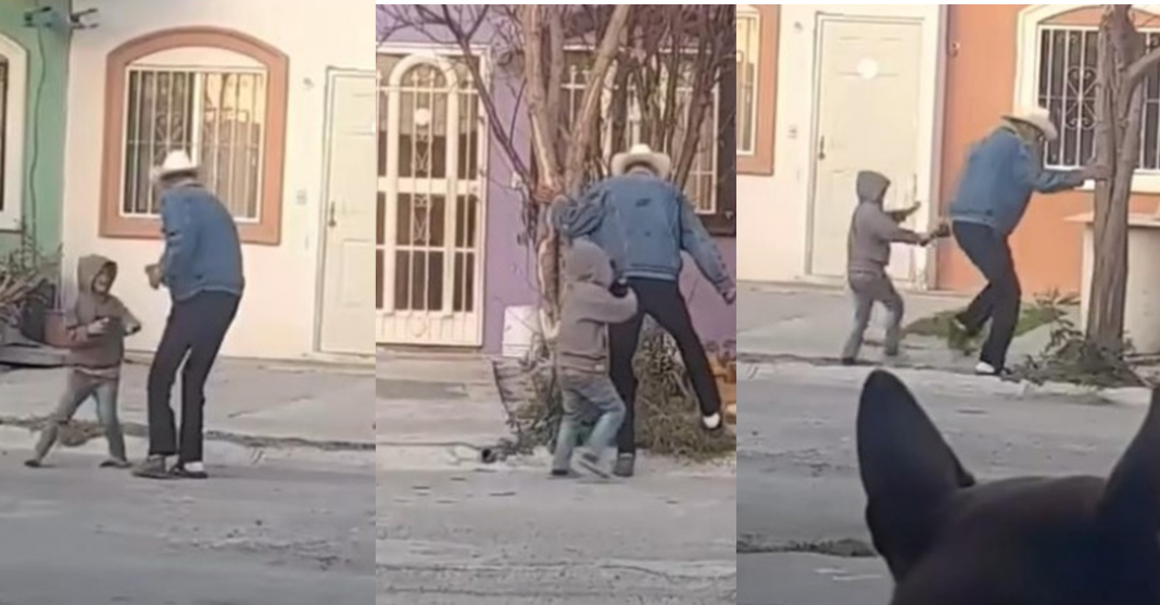 Abuelo y nieto juegan ¡y se divierten como niños!