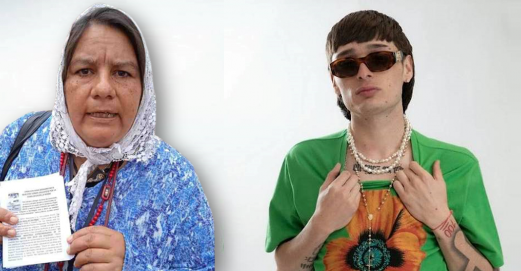 «¡Arrepiéntete, pecador!» la señora católica contra Peso Pluma